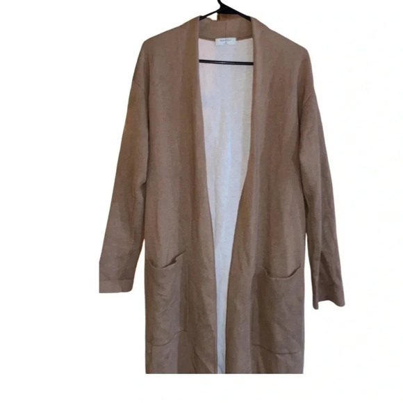 Aritzia Babaton Lance Longline Wool Blend Open Cardigan Camel Size XS - Picture 6 of 10